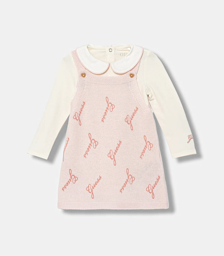 Abito GUESS S5BG11 Crema/Rosa Bambina