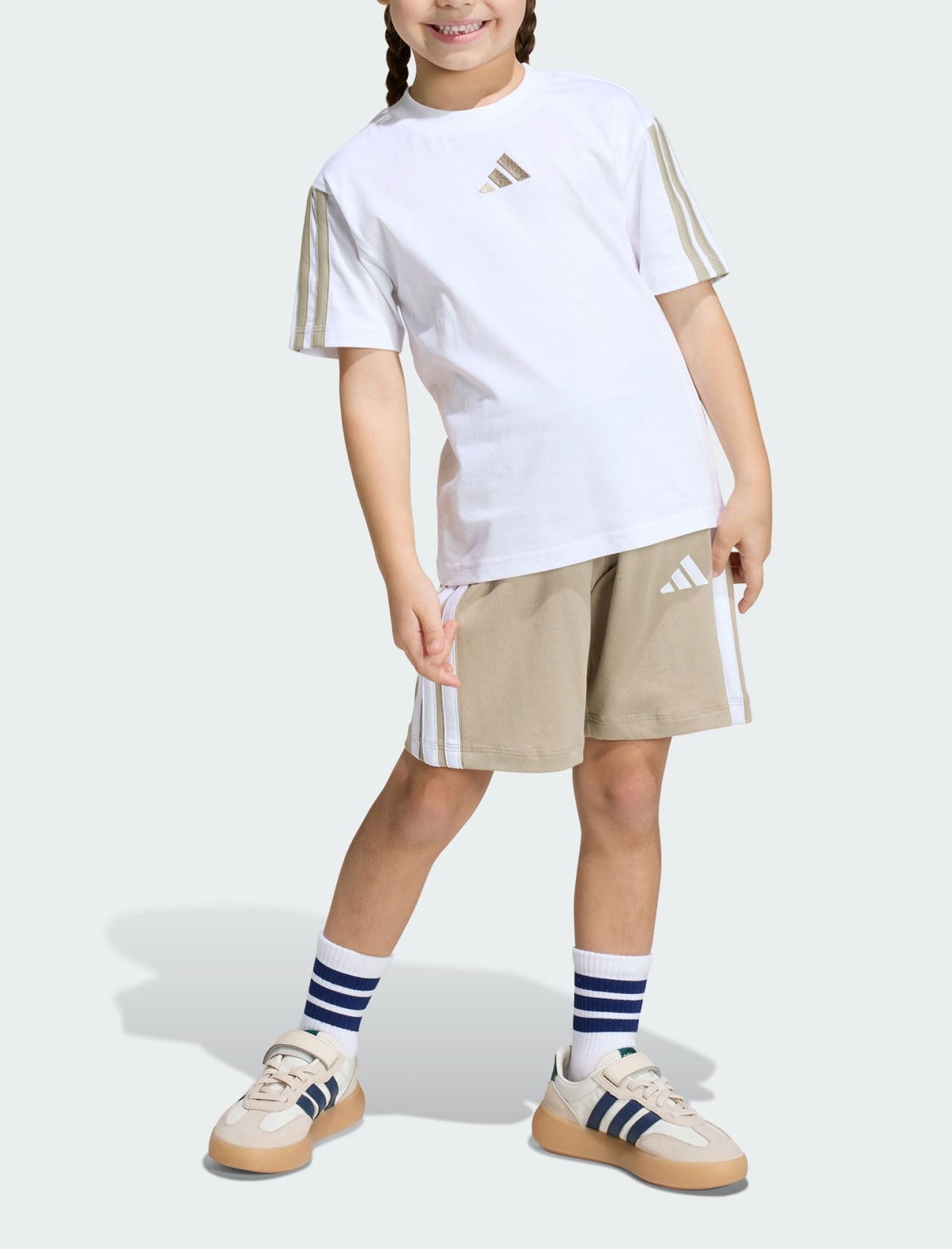 Set Adidas Essentials 3-Stripes KC6149 White Unisex bambino