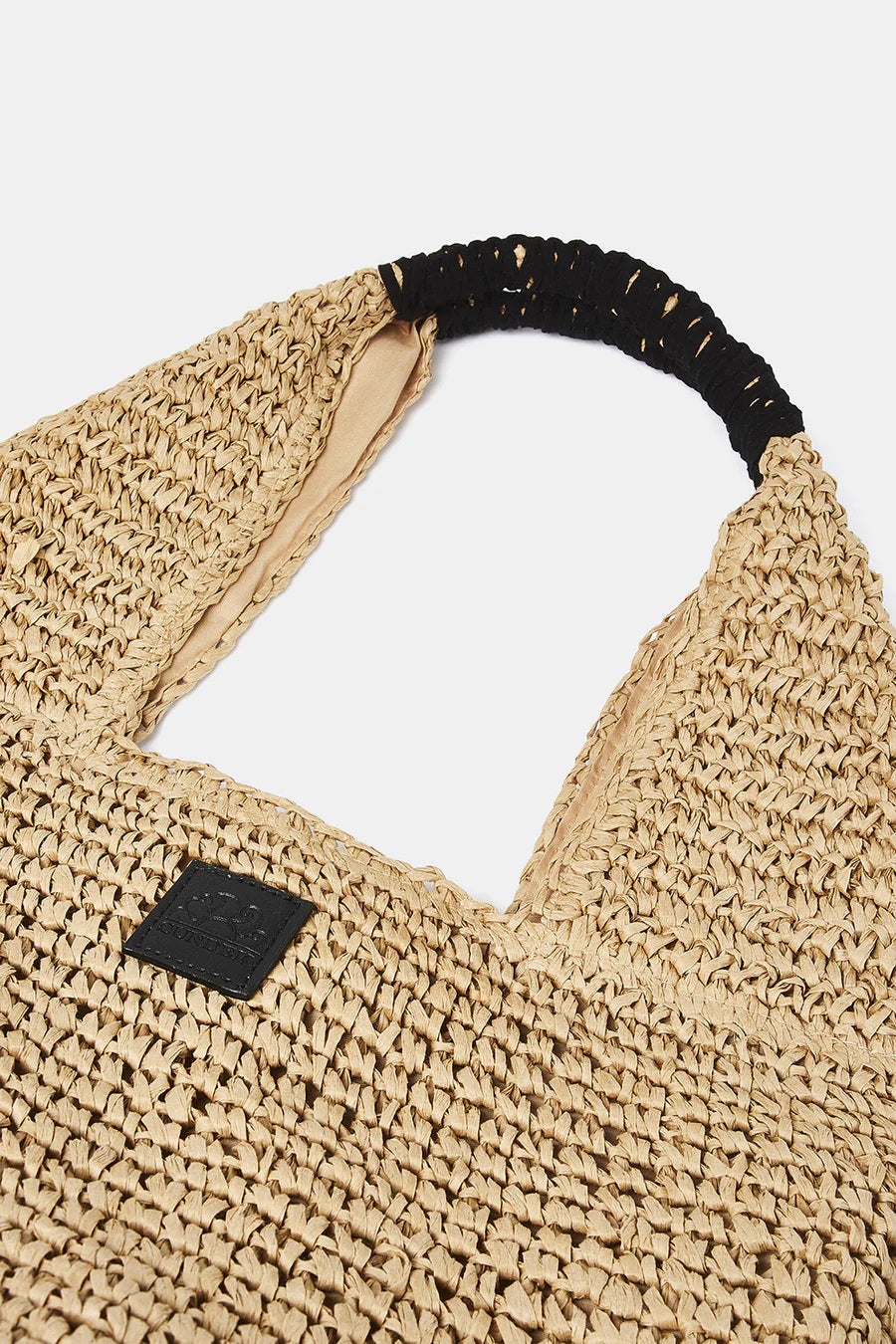 Maxi Bag Sundek in paper straw intrecciata AW714ABPA100 Tan