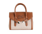 Borsa a mano Sécret Pon-Pon Yalis Straw Small Tan Donna – tracolla regolabile, chiusura clip, 3 scomparti, H.19,5xL.26xP.11 cm
