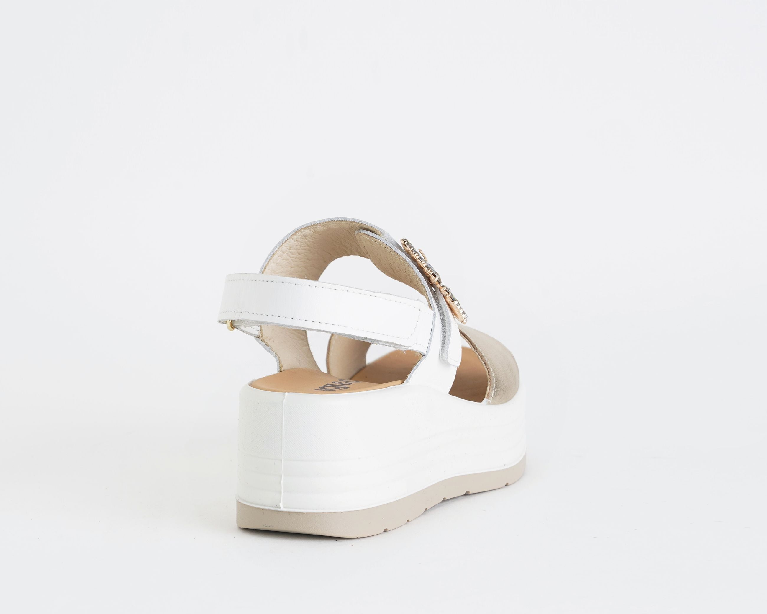 Sandalo con zeppa donna IGI&CO 1164522 colore Platino/Bianco – IGI&CO