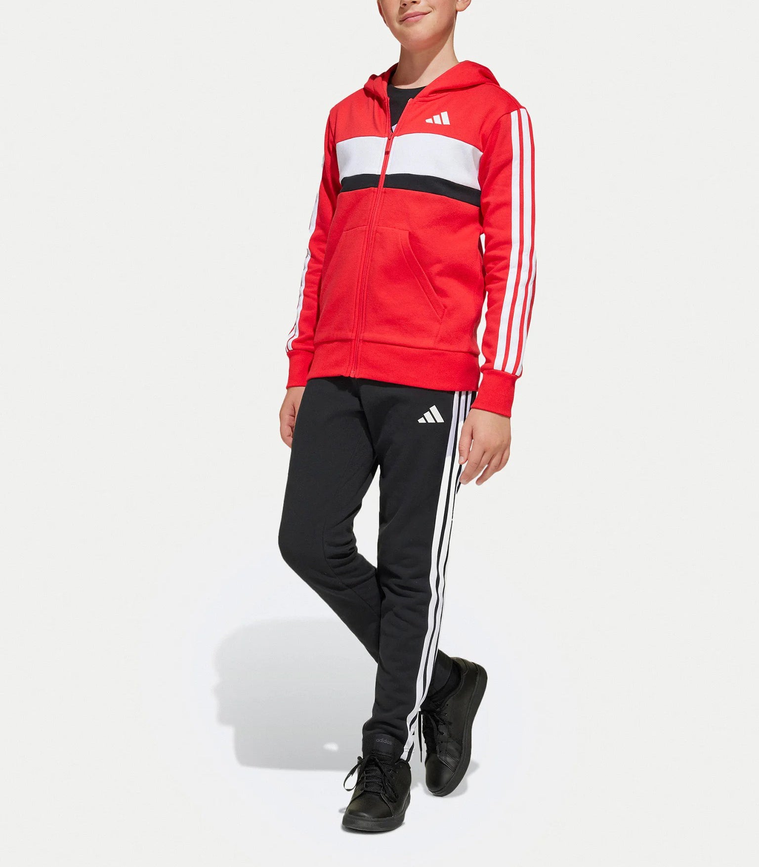 Completo tuta Adidas Seasonal Essentials Tiberio JC7522 Purrub./White Unisex bambino