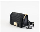 Borsa a spalla Marc Ellis Flat S Donna Black Light Gold - Vista laterale