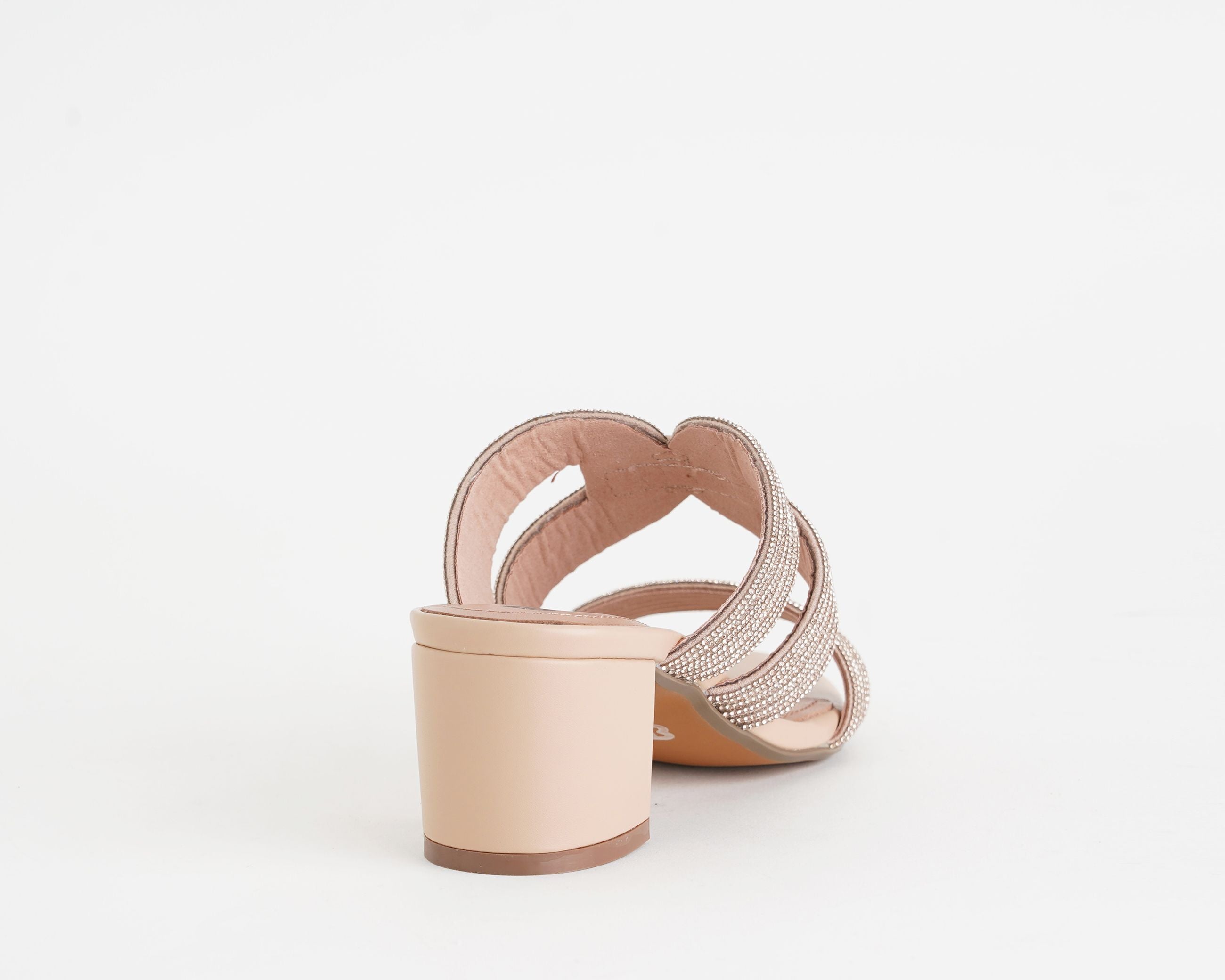 Sandali con tacco Bibi Lou Azalea 940Z00HG Nude Donna – tomaia in sintetico con strass, calzata slip-on, soletta in pelle e suola in gomma, tacco 50 mm
