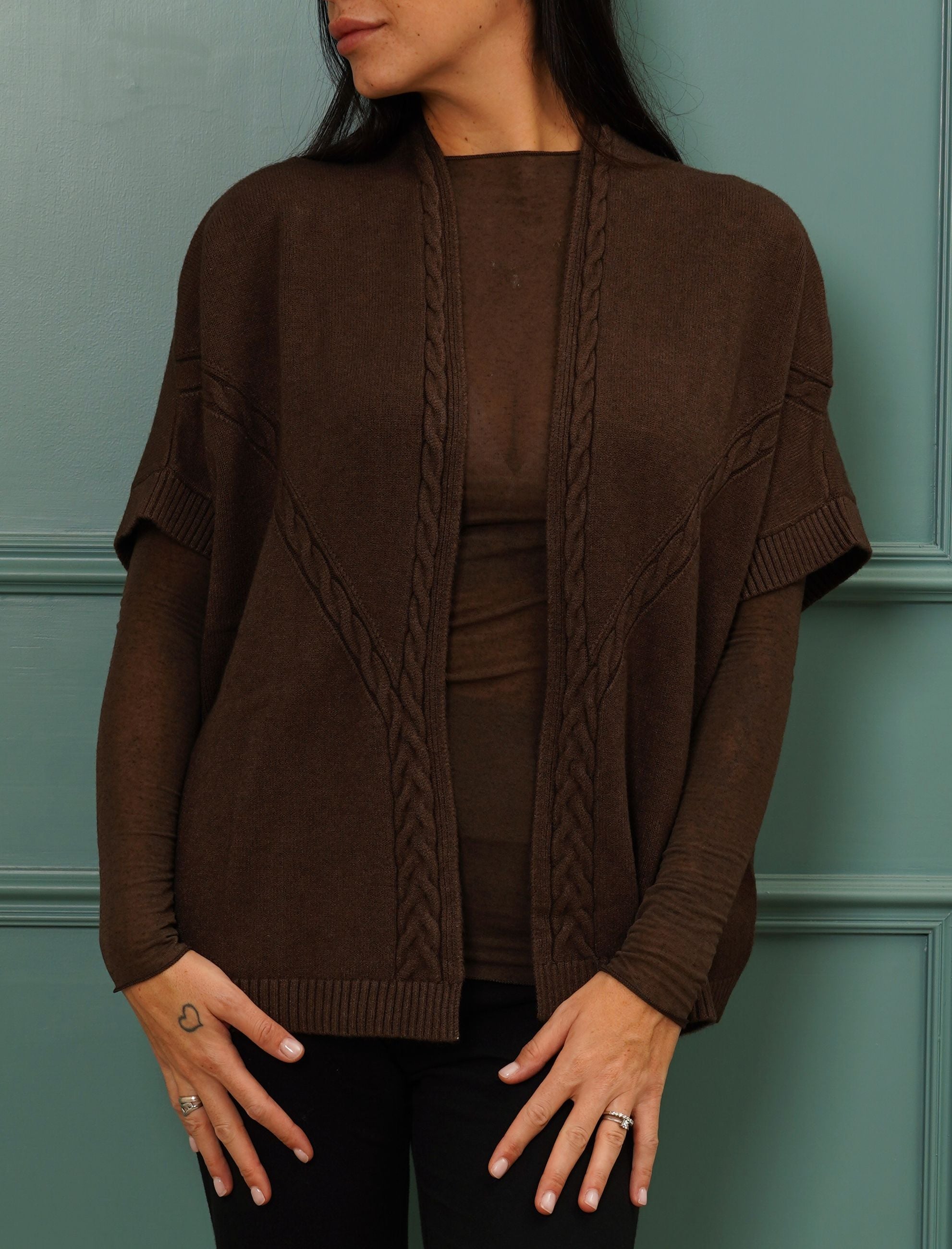 Cardigan manica corta BB GLAMOUR JN1016 Donna