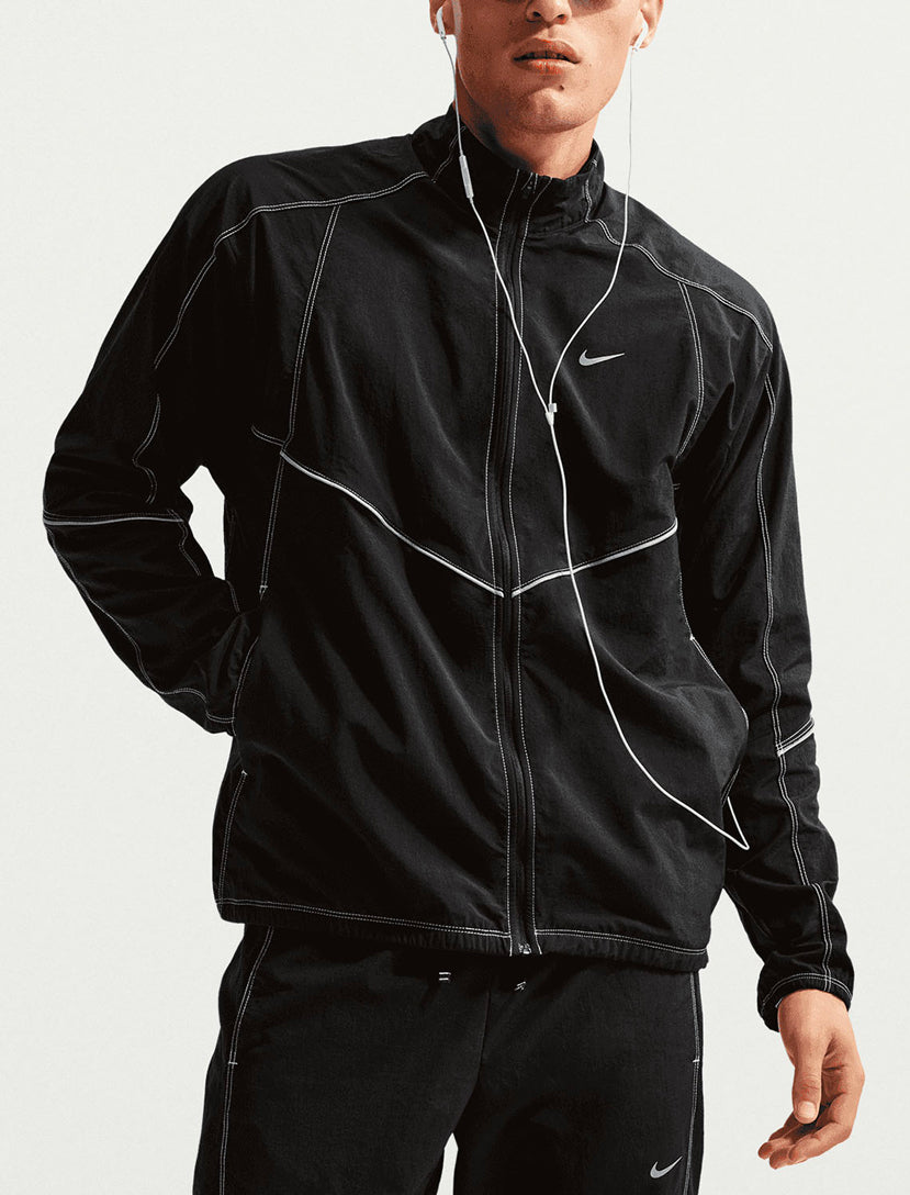 Giacca da running Nike IF2028-010 Black/ (Reflective Silver) Uomo