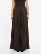 Pantalone Ampio in Popeline Vicolo TAB1888 Moro