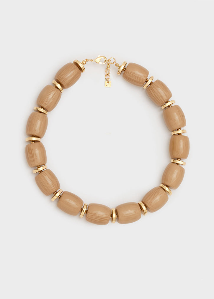 Collana Vicky in resina NALI' EMCL1030 Oro/Beige Donna