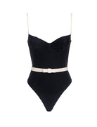 CINDY ONEPIECE ISABEL BEACHWEAR Black/Almond
