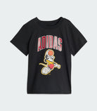 Set t-shirt e short Adidas Disney Mickey Mouse JZ7677 bambino unisex nero e bianco, 100% cotone, taglie dalla neonato a 4 anni