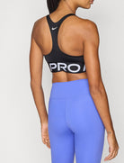 Reggiseno sportivo Nike Pro Sculpt IB9896-010 donna colore Black/White/(White)