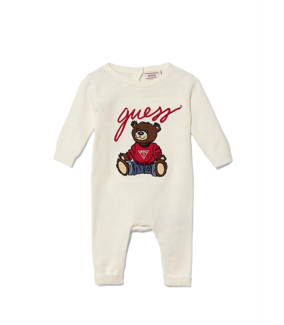 Tuta in maglione GUESS H5BW05 Crema Bambina
