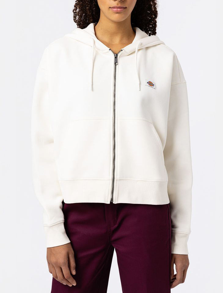 Felpa con cappuccio e zip Dickies OAKPORT DK0A4Y1ECR1 ecrù Donna