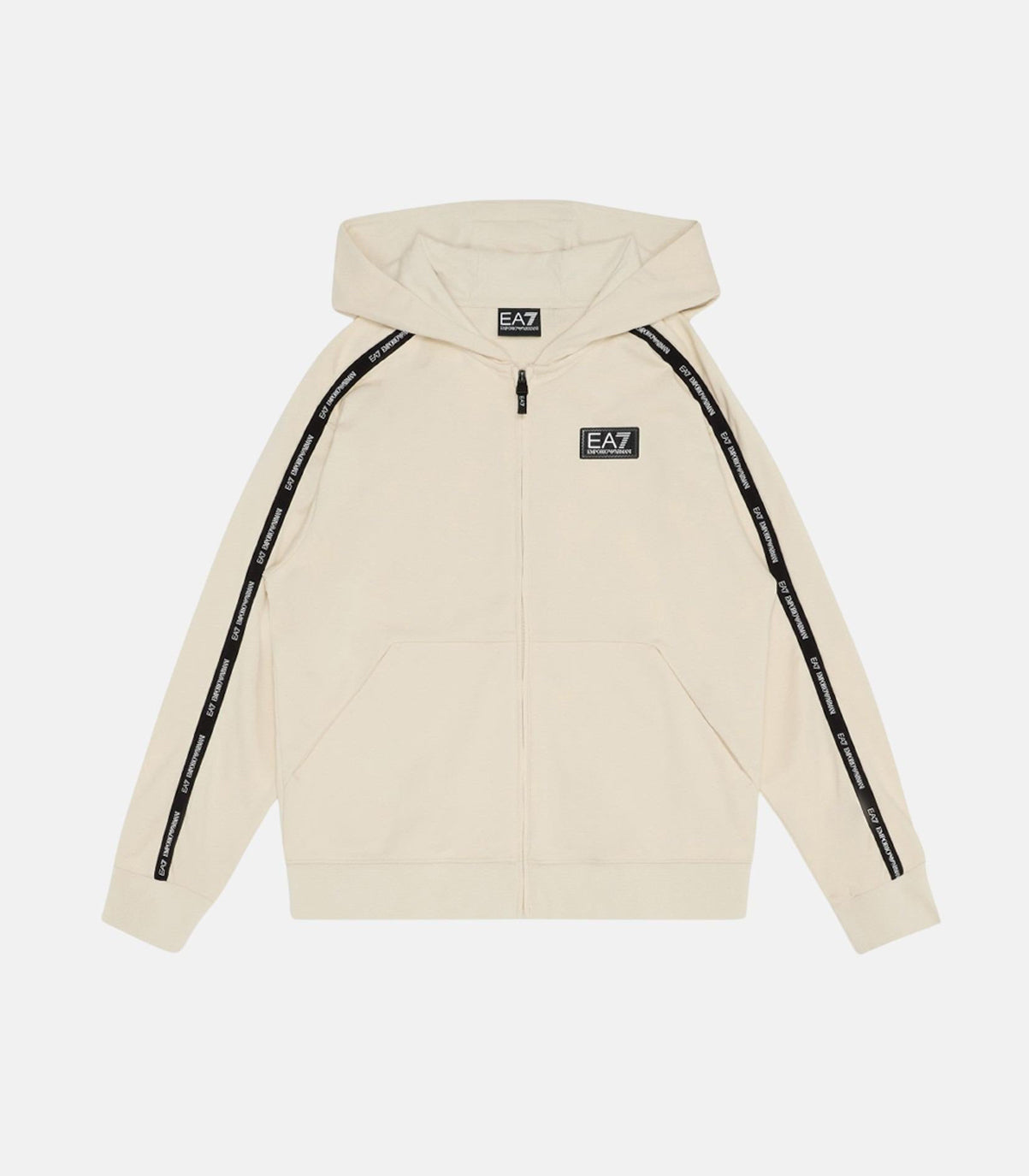 Felpa con zip EA7 7B000193AF10368 Panna Bambino