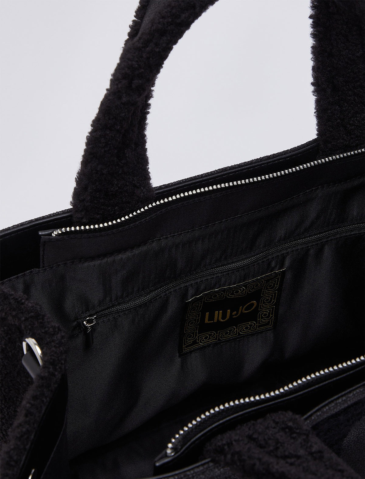 Tote Bag L con logo Liu Jo 2F6037 E0021 Nero