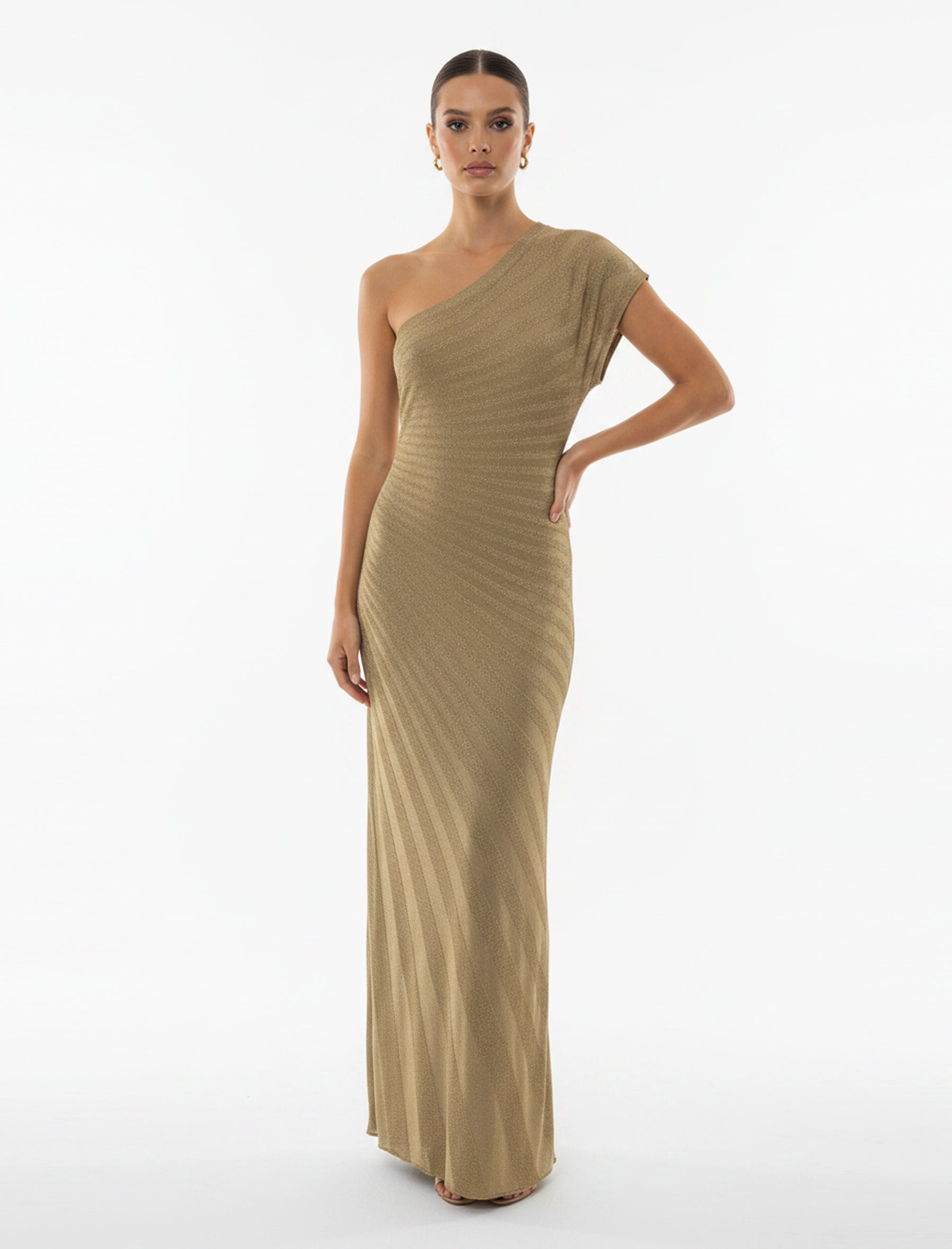 Abito monospalla Aggel SS63130K Tan Gold