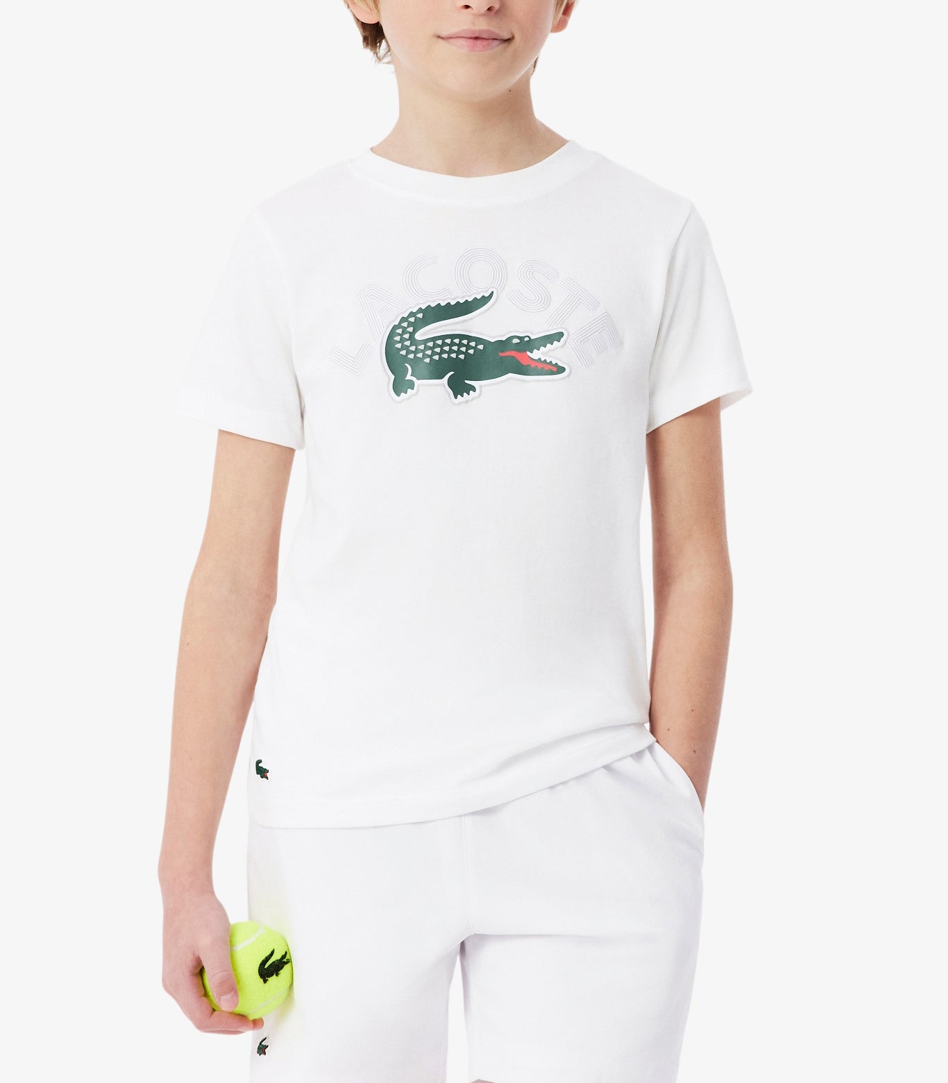 T-Shirt con stampa Lacoste 947297-W8L Unisex bambino