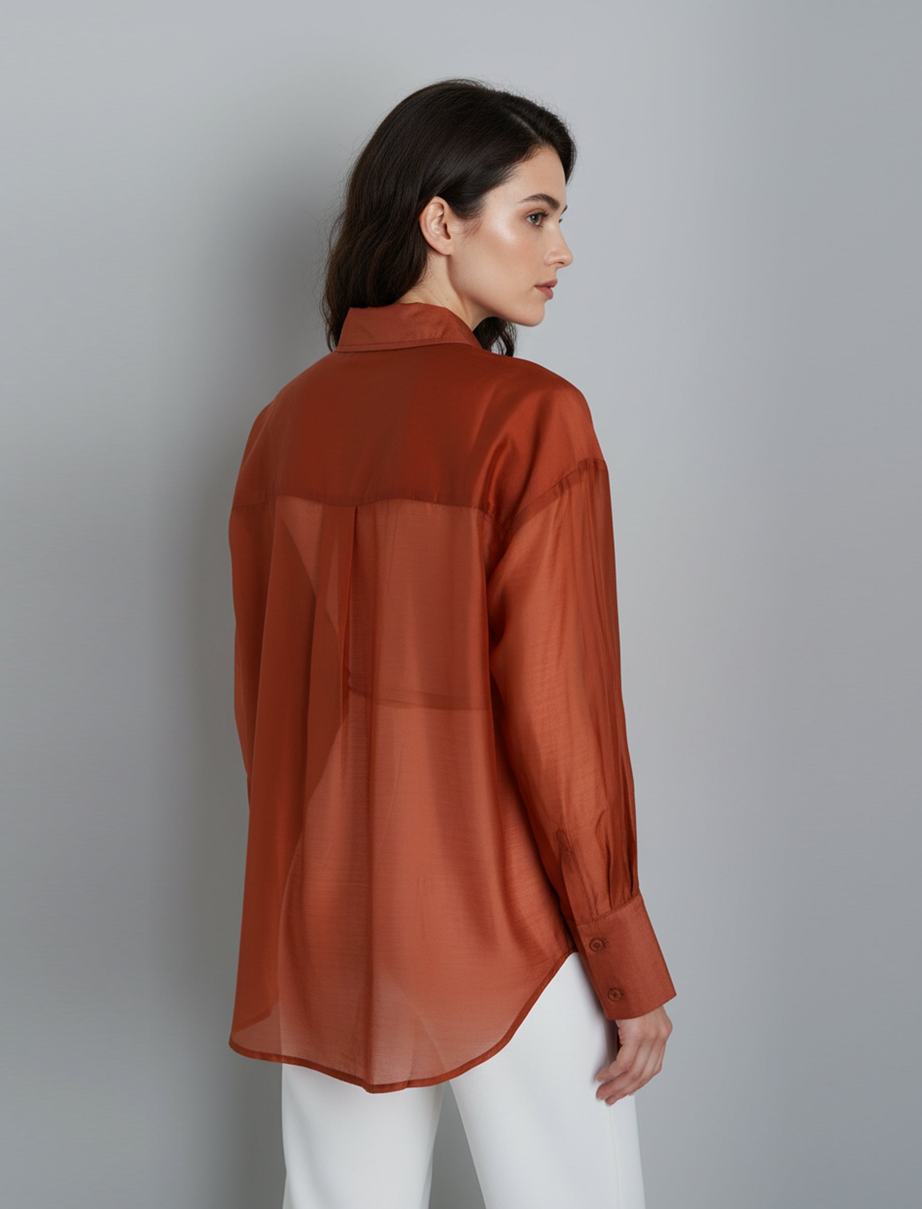 Camicia Anonyme Tencel Summer Shirt P26SB238 Brick