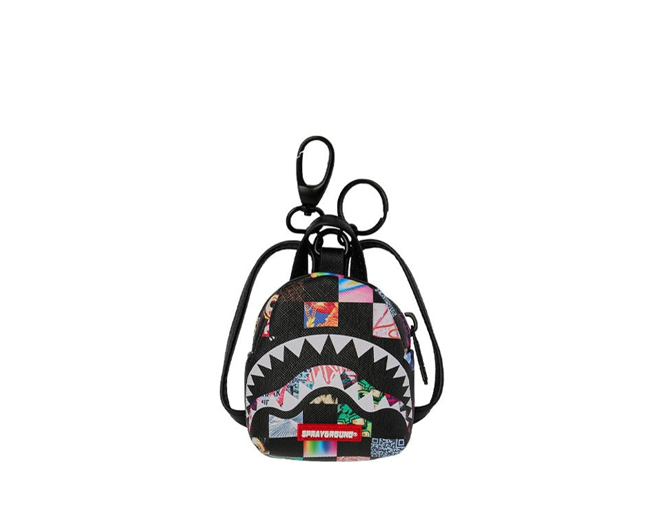 Portachiavi Sprayground Crazy Check Backpack Keychain  910K9442NSZ Unisex Uomo Donna