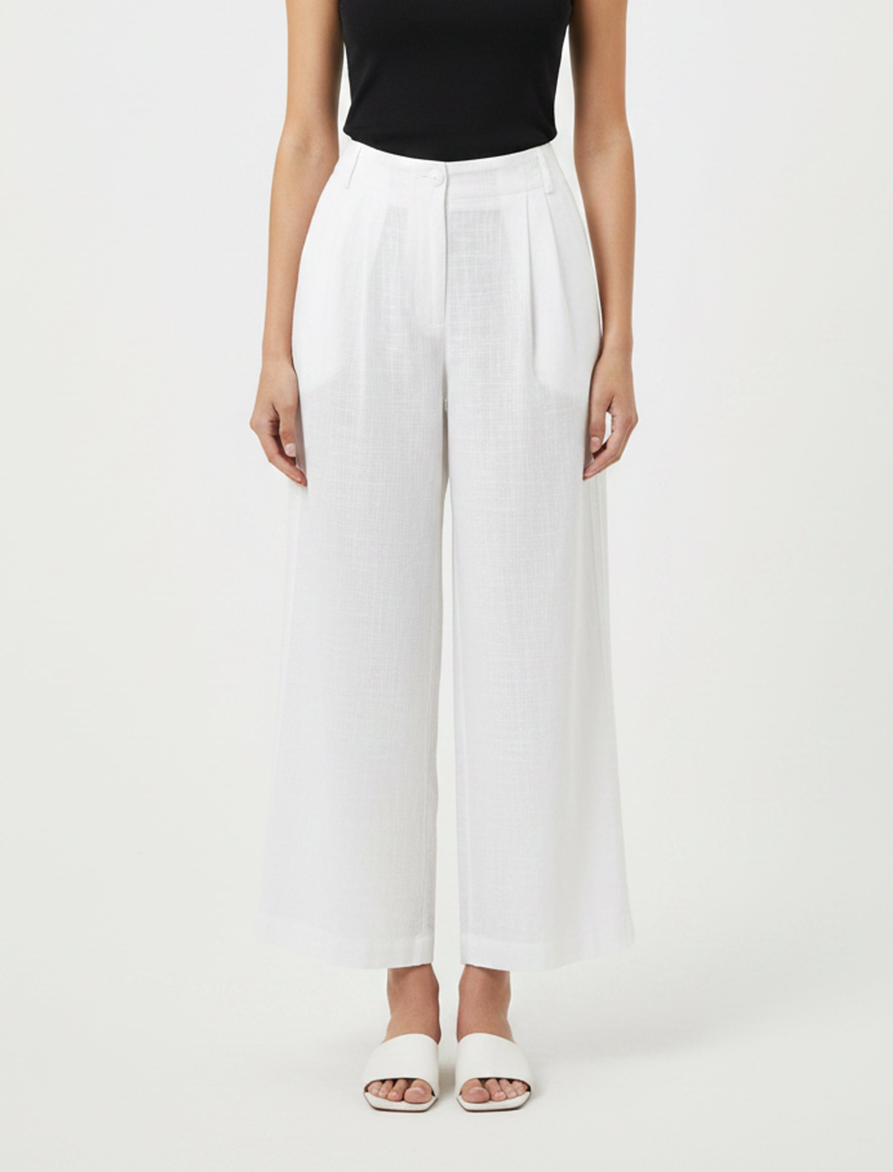Pantaloni in misto lino Aggel SS64110F Ecru