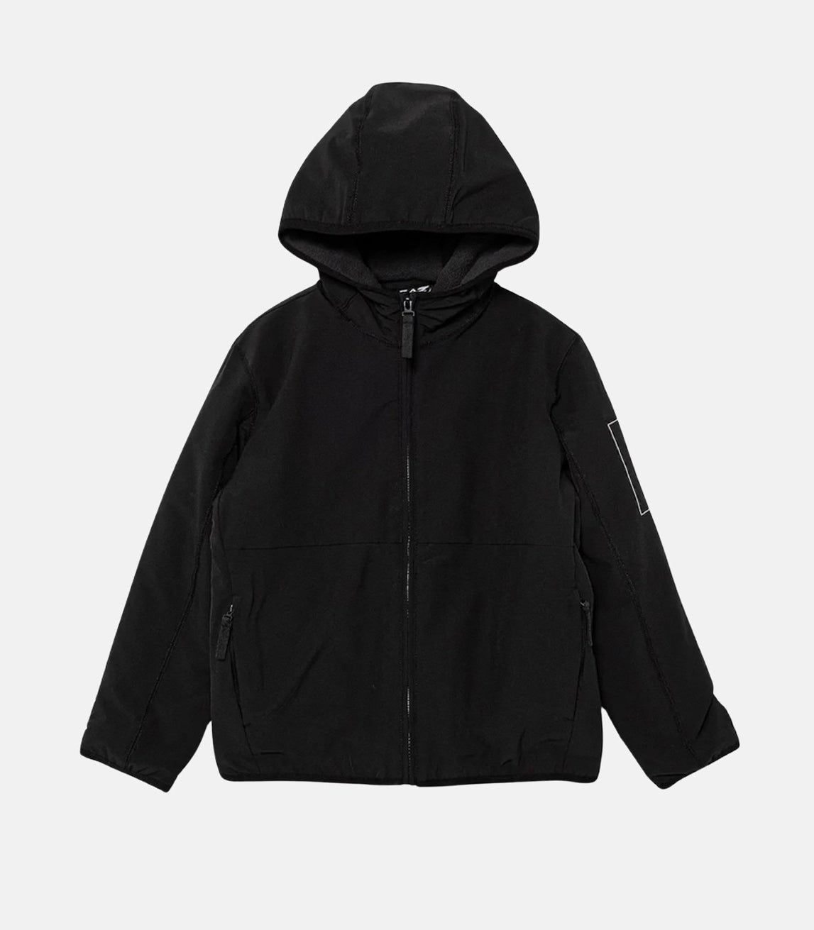 Felpa con cappuccio EA7 7B000166AF16826 Nero Bambino