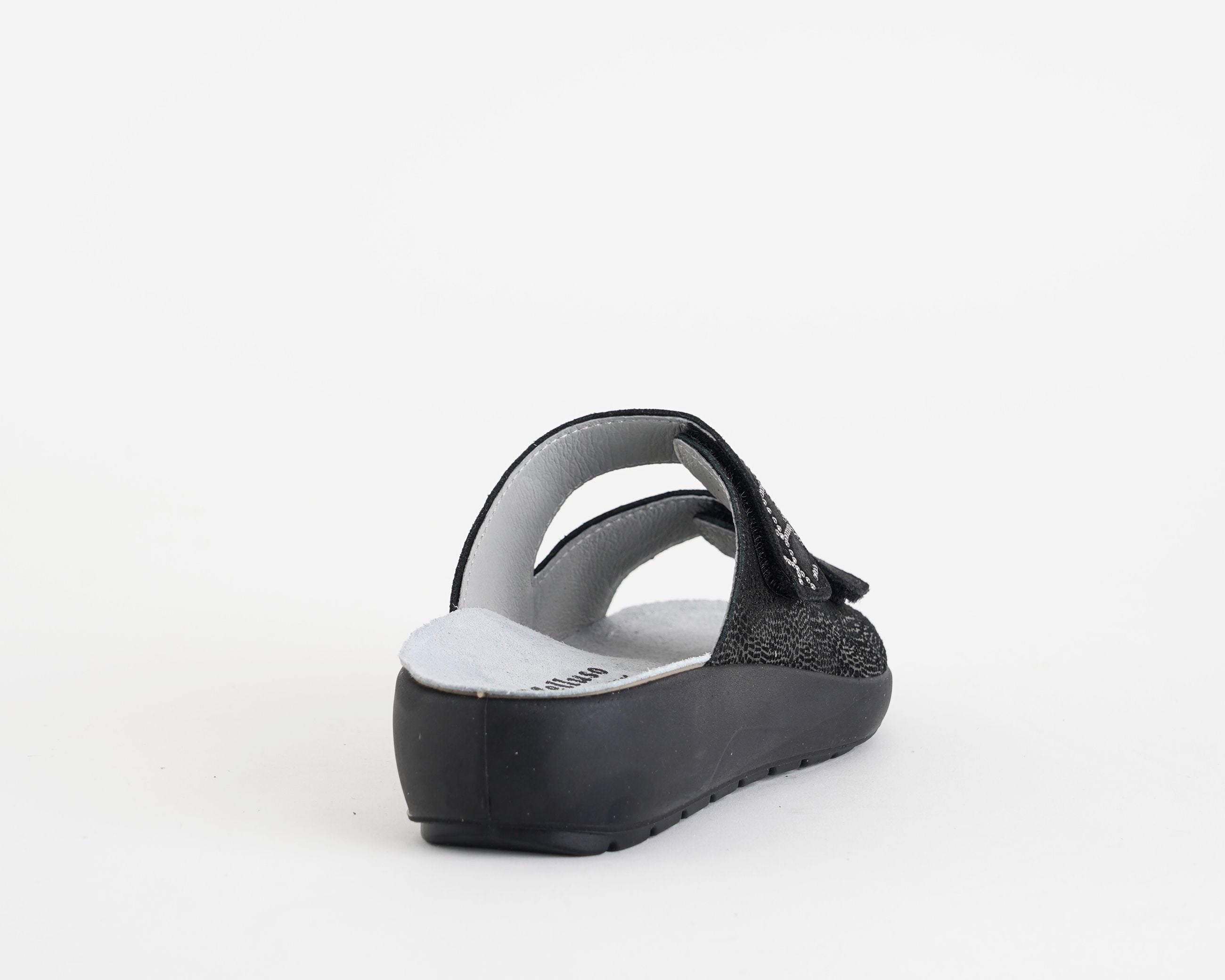 Ciabatta a due fasce Melluso Q60238Q Nero Donna
