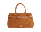 Borsa a spalla Marc Ellis Dorado Tote da donna in suede, chiusura clip e tracolla rimovibile, 24x38x18 cm
