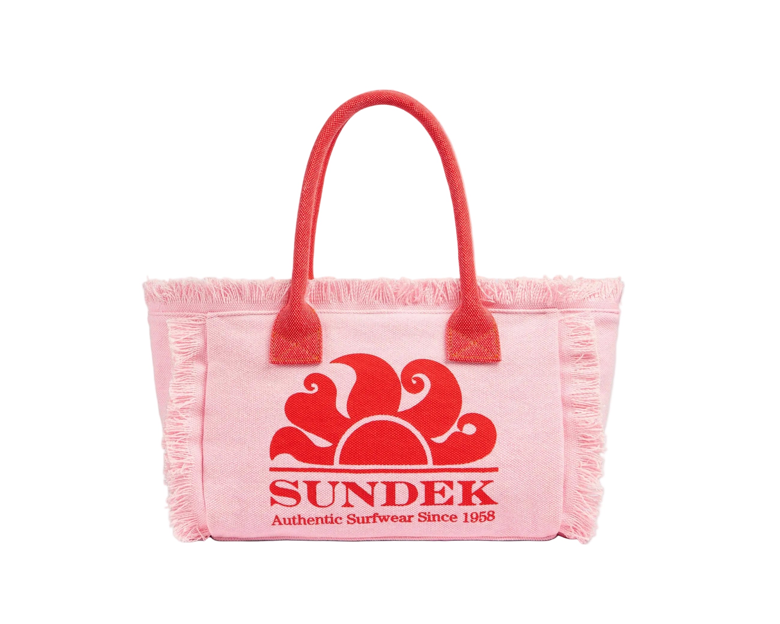 Tote Bag regular Sundek con effetto stone washed AW909ABCA600 Quartz Pink