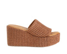 Sandali con zeppa SANDRO ROSI 4284 Rafia Cuoio – Donna