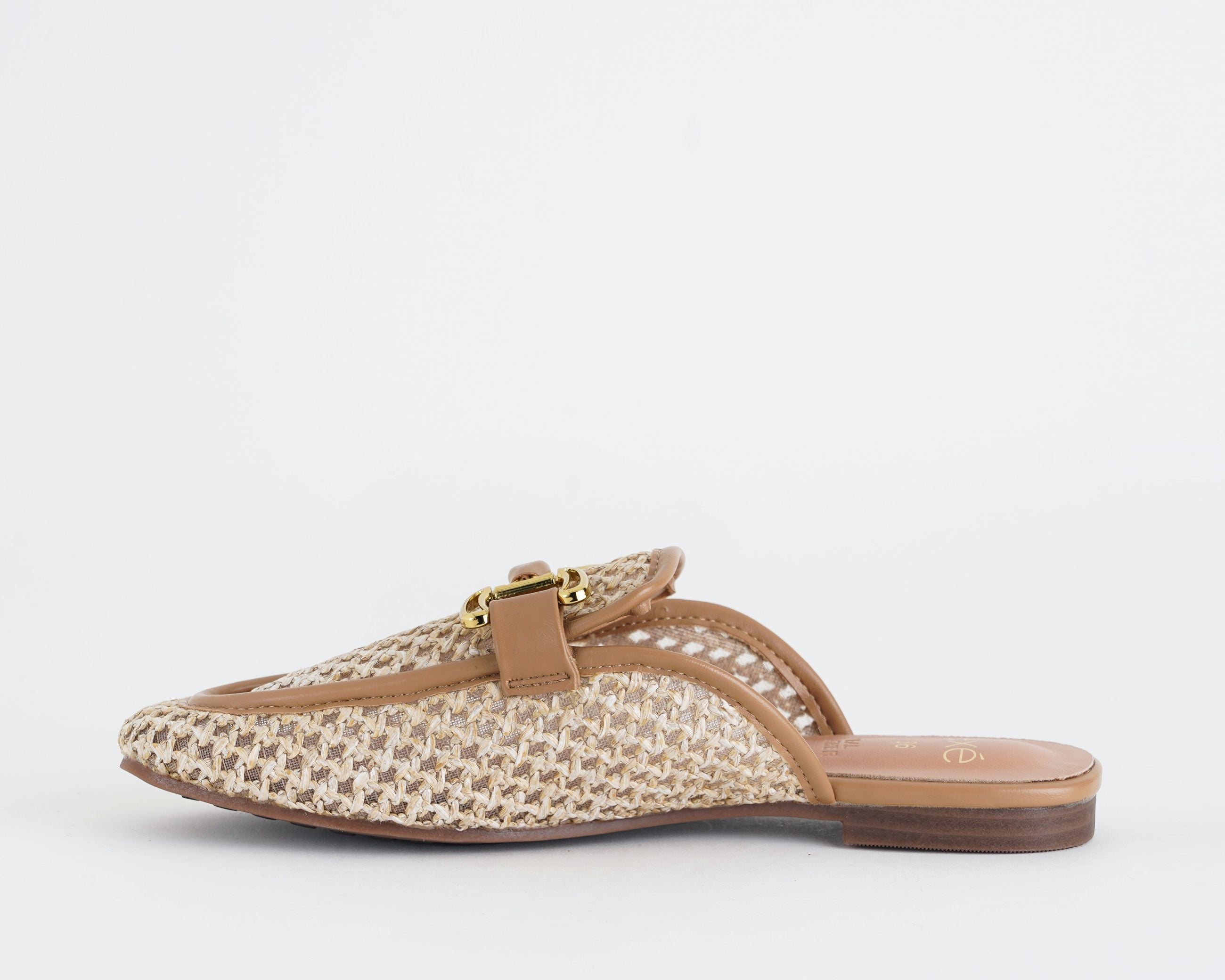Sabot donna EXE EX2392-1AM beige in similpelle e raffia, suola sintetica