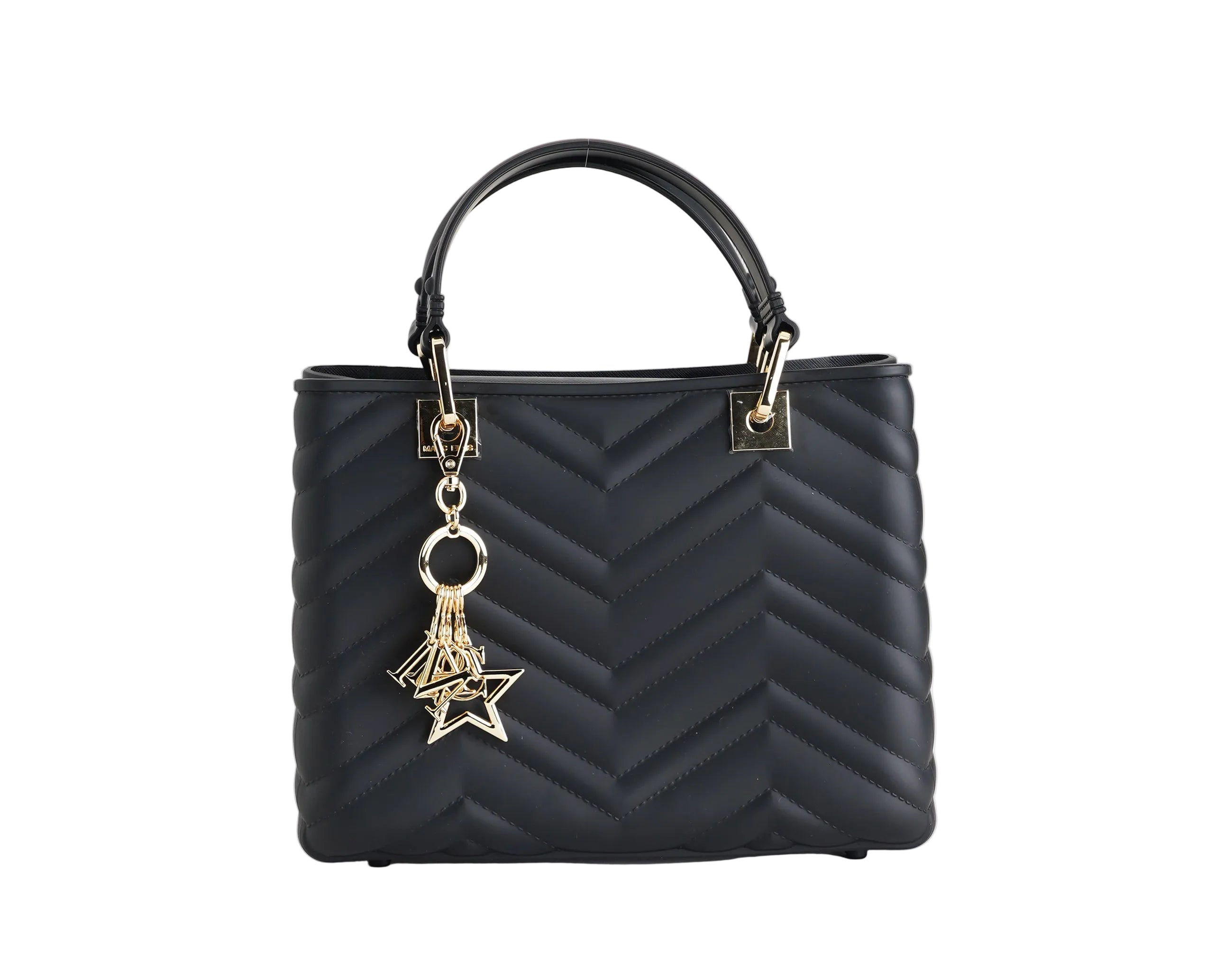 Borsa a mano Marc Ellis Krissy Wave M Donna Black Light Gold - Vista frontale