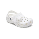 Jibbitz Crocs White Pearl Beaded Bow CR.5437 JIB bianco perla multicolore - Charm fiocco accessori scarpe Crocs unisex