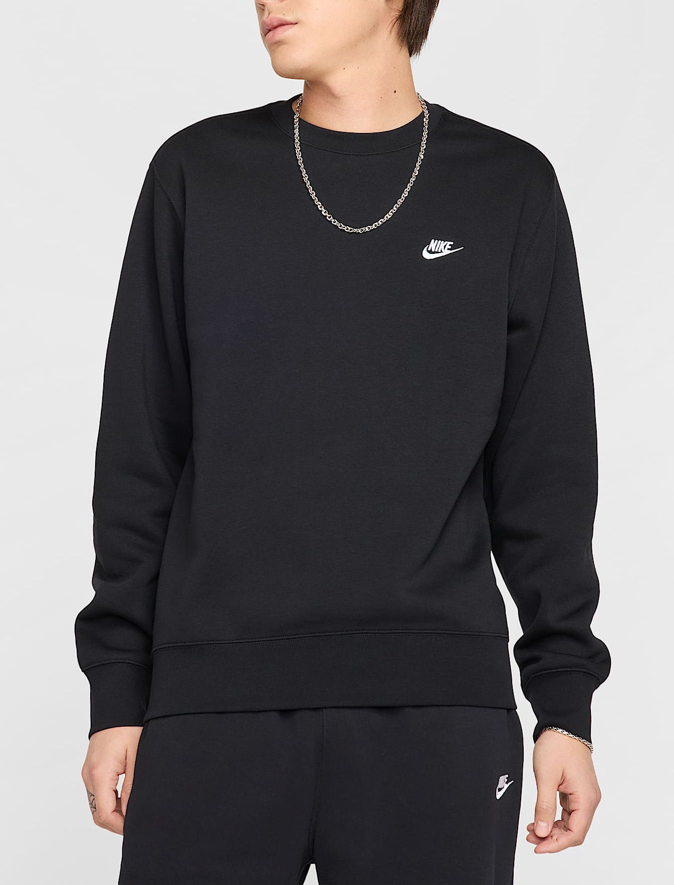 Felpa girocollo Nike Club FN3886 010 Uomo