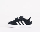 Vista laterale sneakers bambino unisex Adidas VL Court 3.0 CF I nere ID9158 – profilo suola in gomma