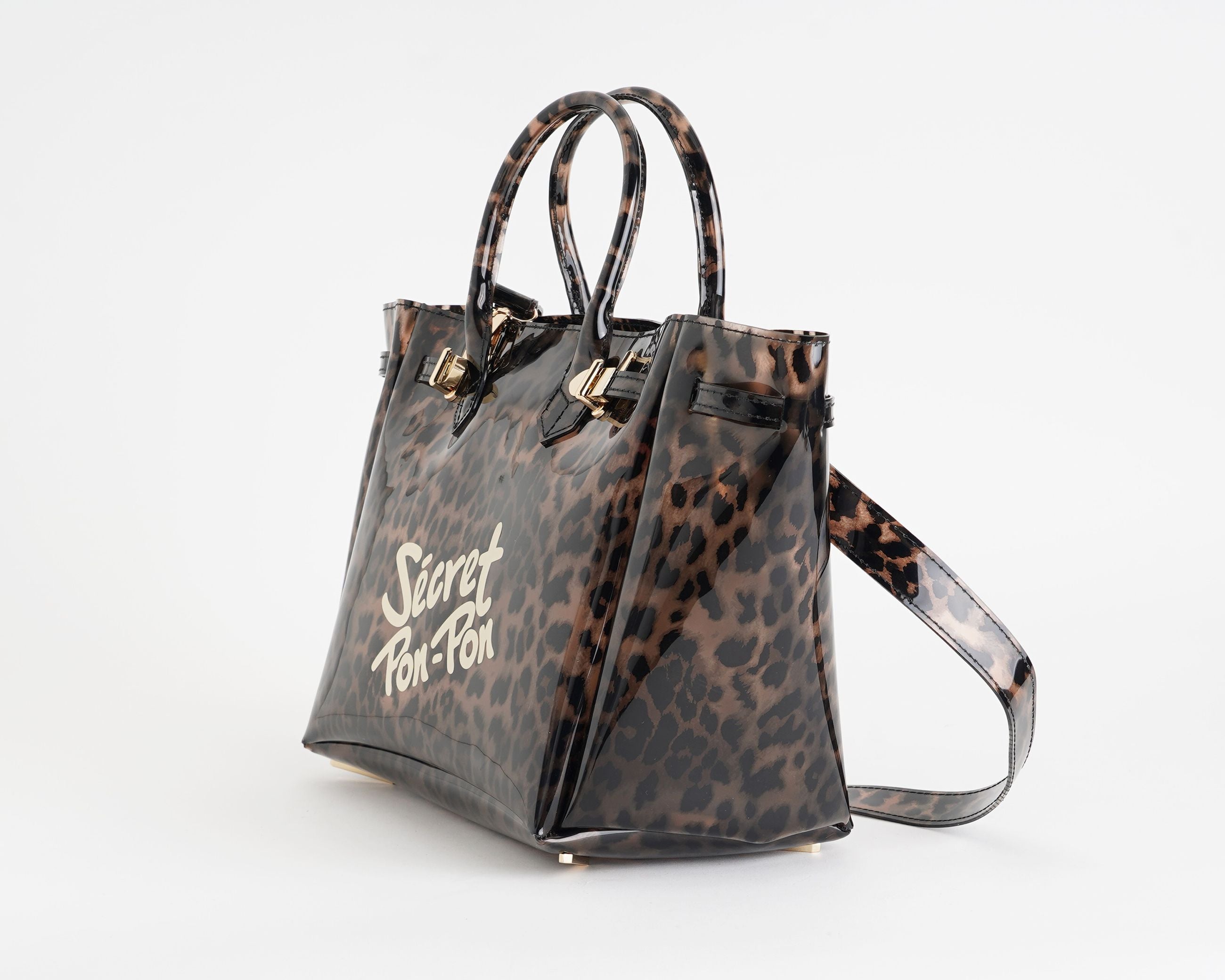 Borsa a mano Sécret Pon-Pon Brigitte Animalier Leopard Donna – tracolla rimovibile, chiusura zip, H.23xL.29xP.16 cm
