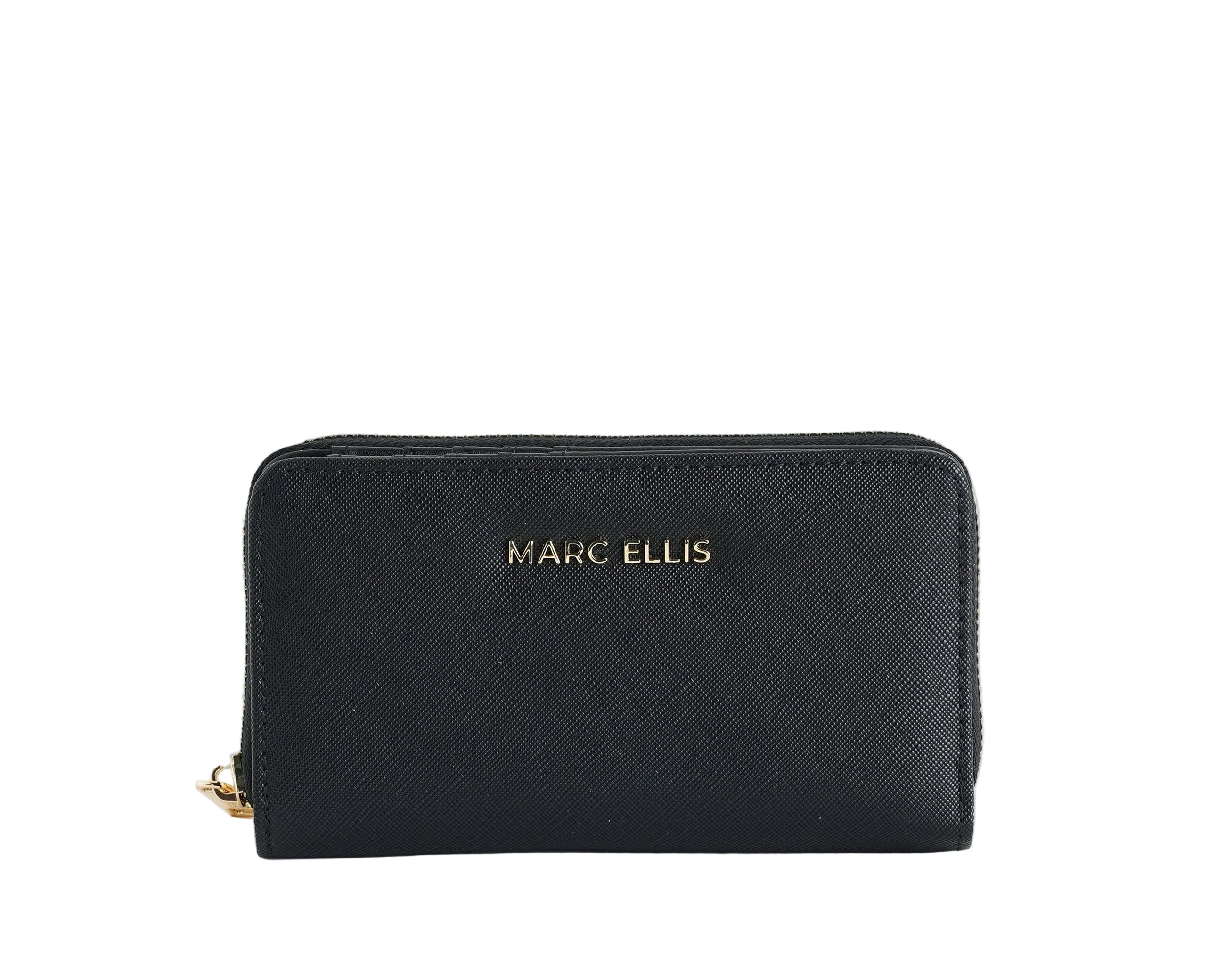 Portafoglio Marc Ellis Son MF da donna in similpelle, chiusura clip e zip, 8 slot portacarte, 9x16x3 cm
