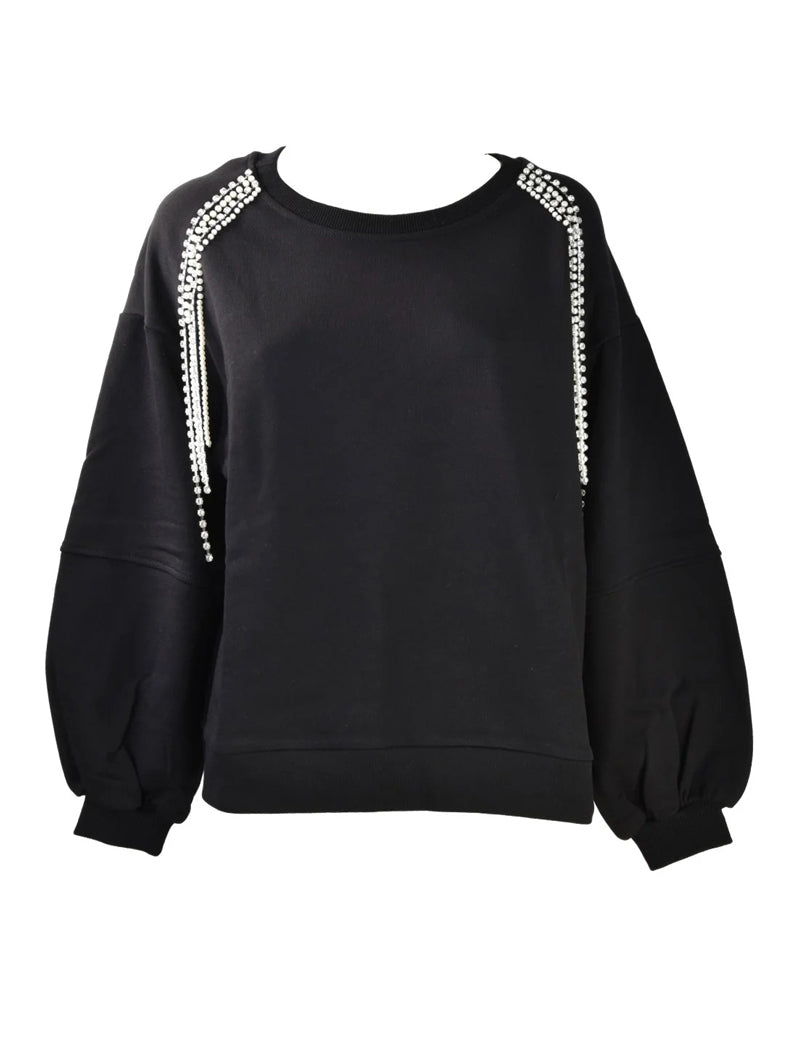 Felpa TWINSET 252LI2MCC Nero Donna