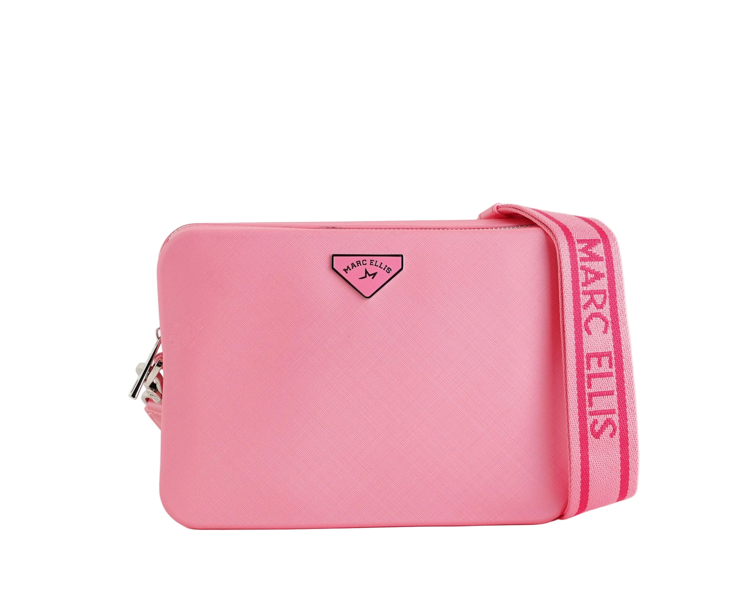 Borsa a tracolla Marc Ellis Flat Flowe Donna Pink Lemonade Silver - Vista frontale
