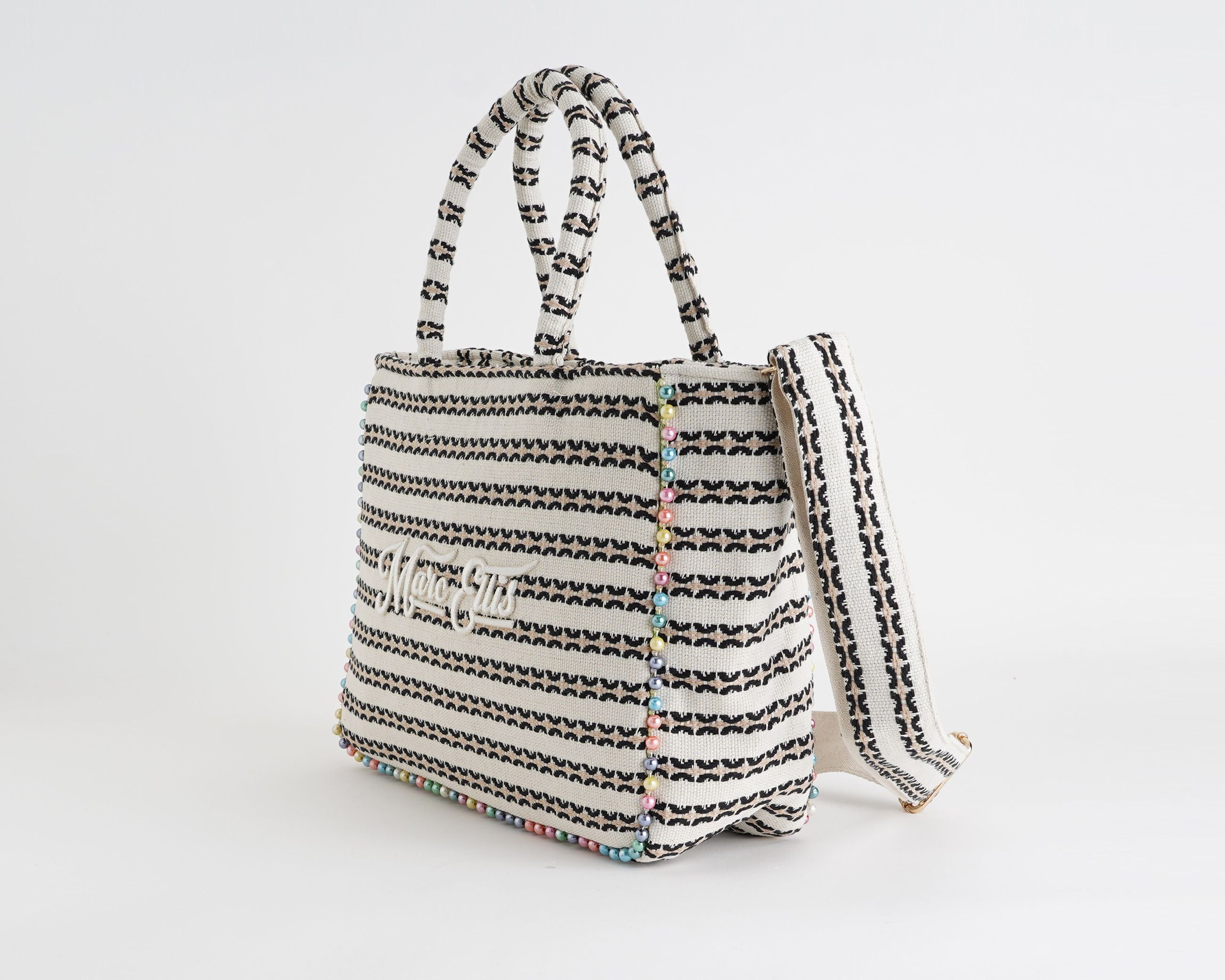 Borsa a mano Marc Ellis Buby S Indy 26 Donna Variant 01 – vista laterale, profilo H.24×L.36×P.15 cm con tracolla regolabile e tirazip logato
