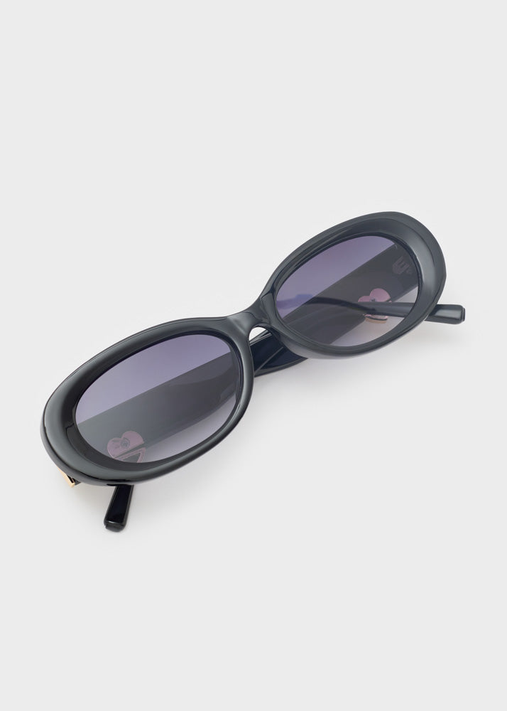 Occhiali da sole Nalì Lucy Oval SUOC0157 Nero Donna