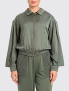 Bomber in viscosa Twinset 261LL2LDD Thyme