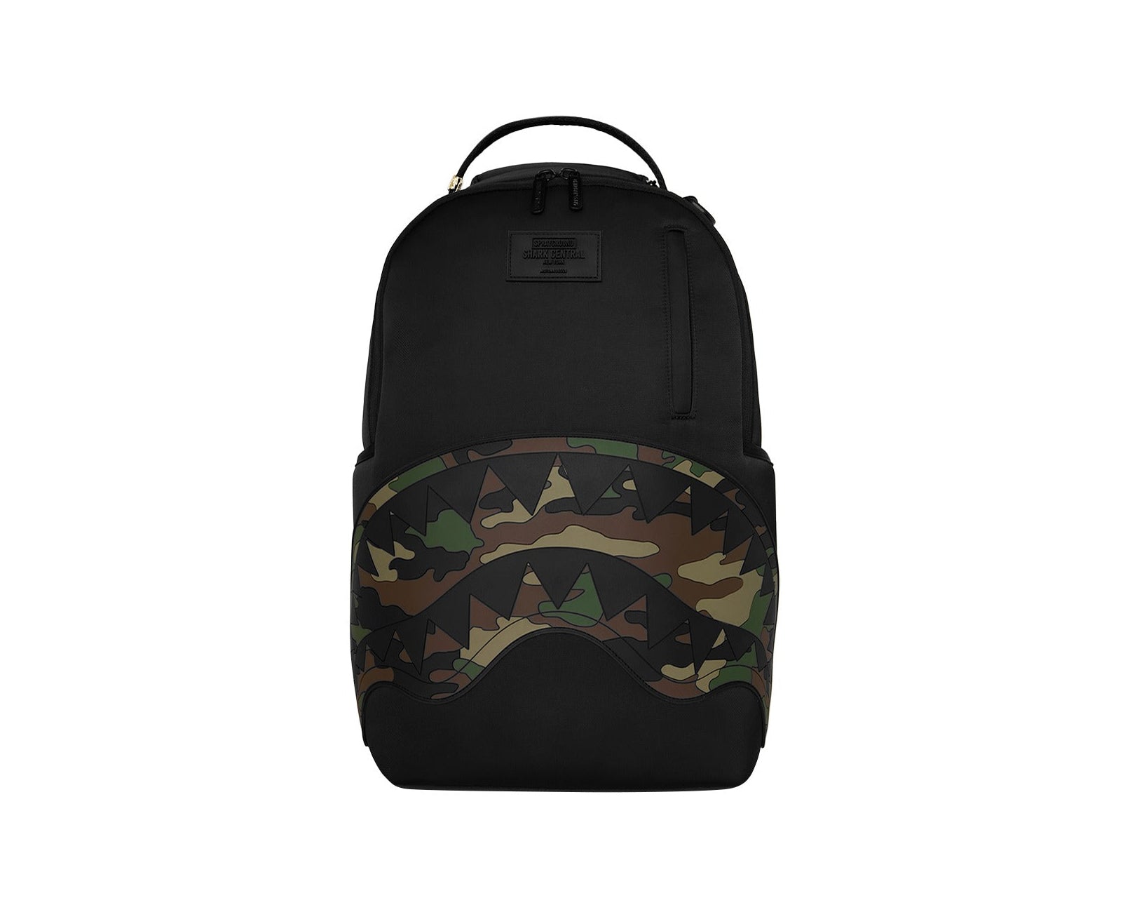 Zaino Sprayground Shark Central Black Nylon Camo Embossed 910B9331NSZ Unisex Bambino