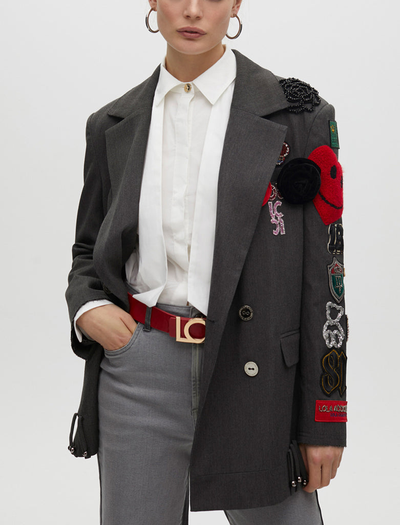 Blazer doppiopetto LOLA CASADEMUNT LF2502015 Grigio Donna