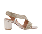 EXÈ Sandalo alto Anny-428 similpelle strass light gold donna - art. ANNY-428