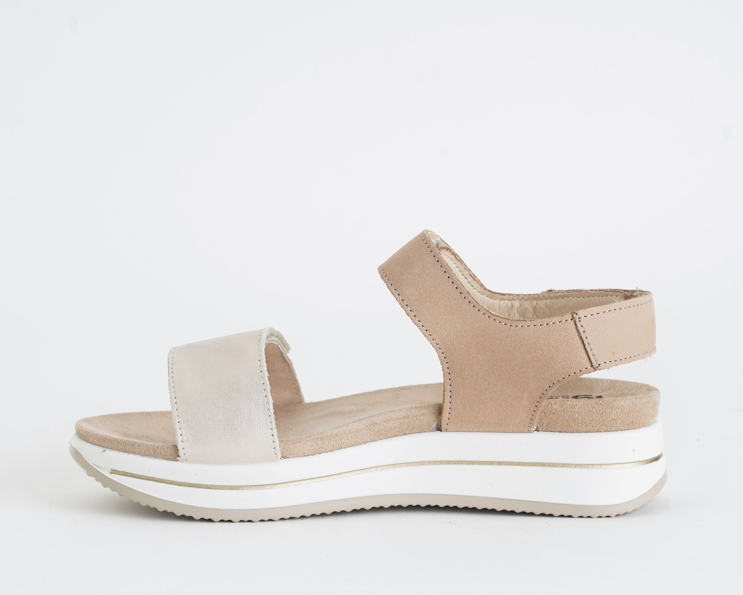 Sandalo con zeppa donna IGI&CO 1174833 colore Platino/Beige – IGI&CO