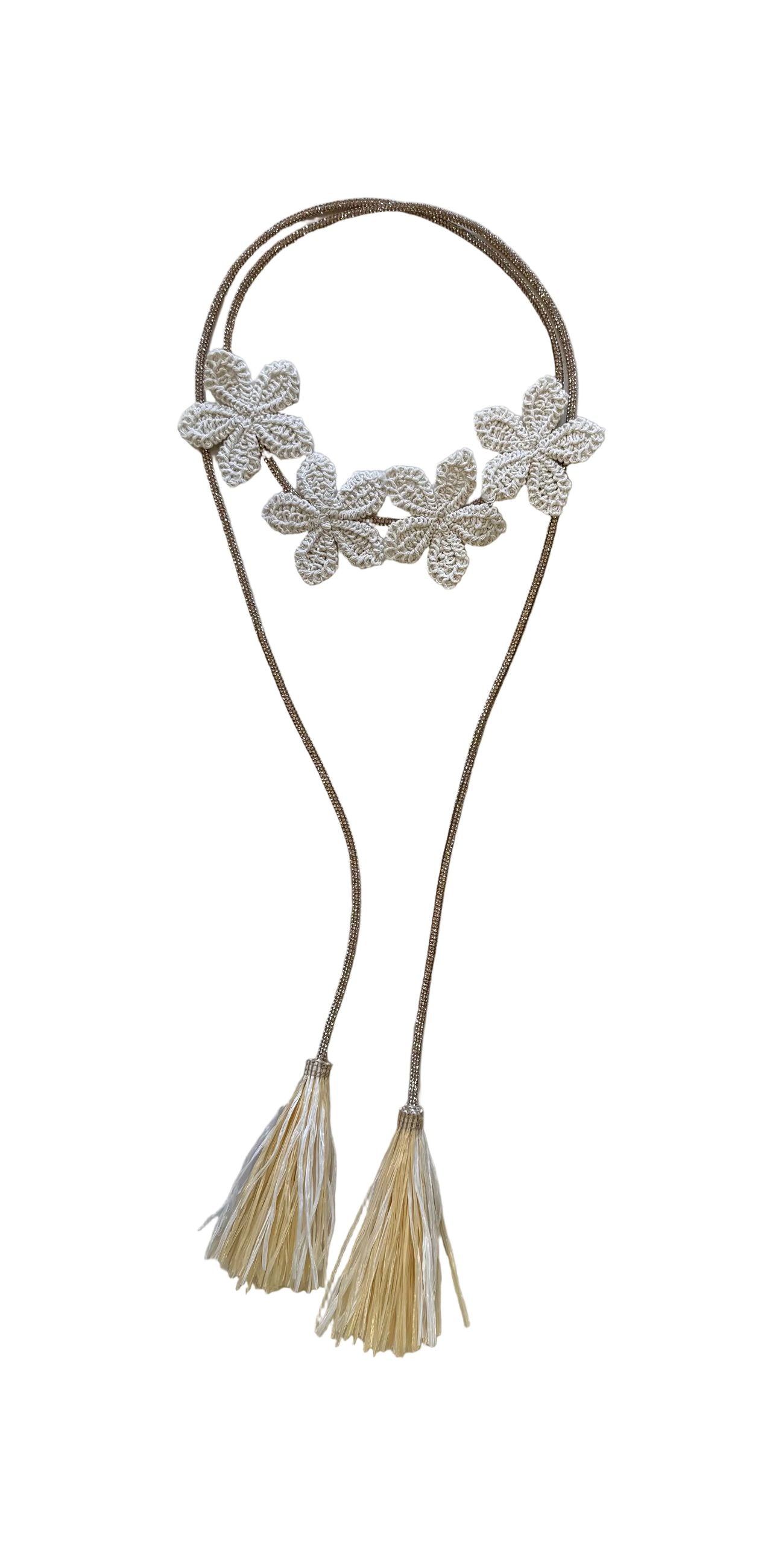 Collana con fiori in crochet PHO 2723006G Donna