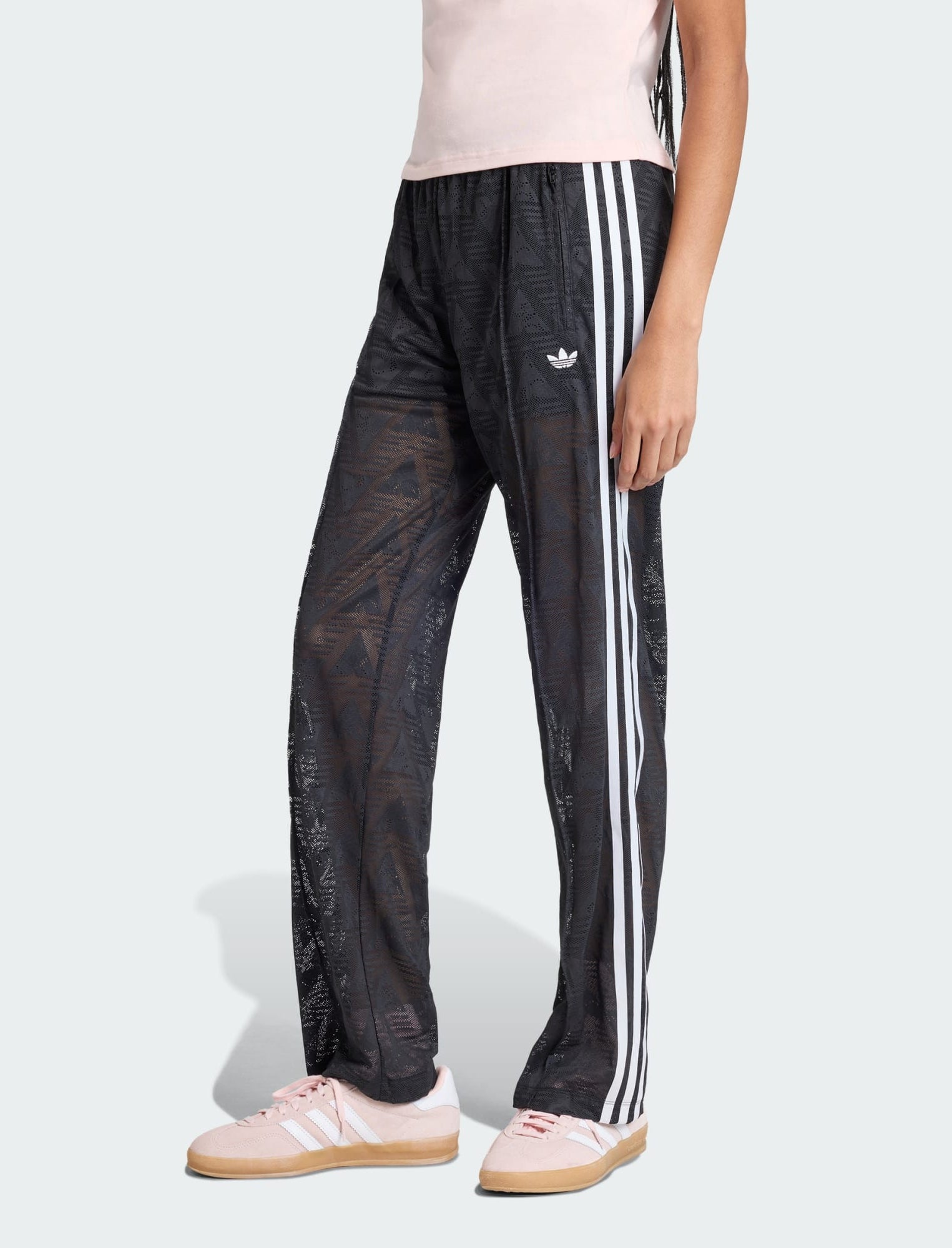 Pantaloni Adidas Classic Lace Firebird KD0346 neri donna vista frontale