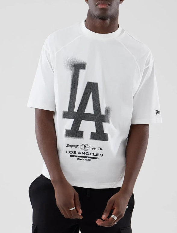 T-Shirt boxy New Era LA Dodgers MLB 60897506 Bianco Uomo