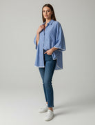 Camicia a righe Vicolo TAB2320 Royal/Bianco