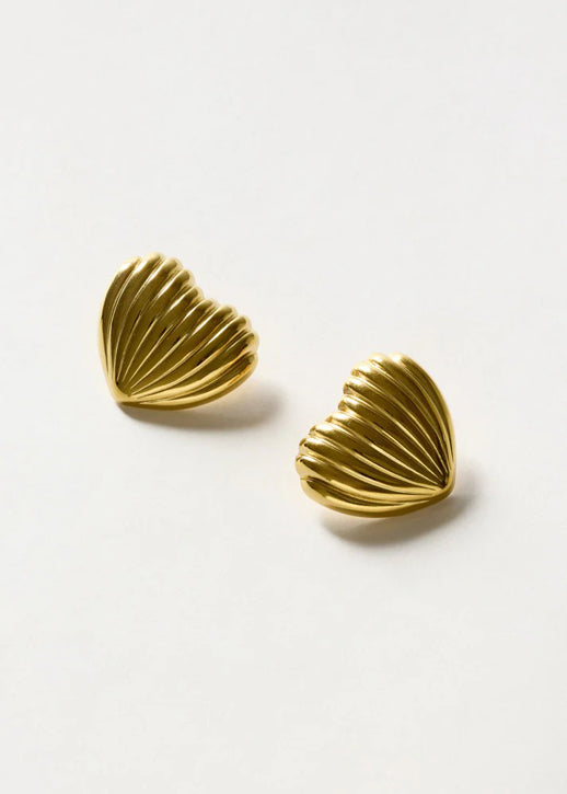 Orecchini Nalì Cuore Zigrinato LNOR0121 Oro 